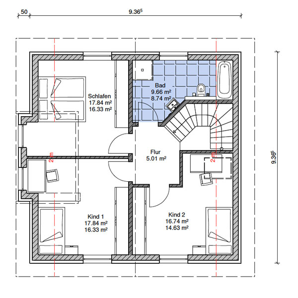 BeBa Classic 2 Grundriss Dachgeschoss
